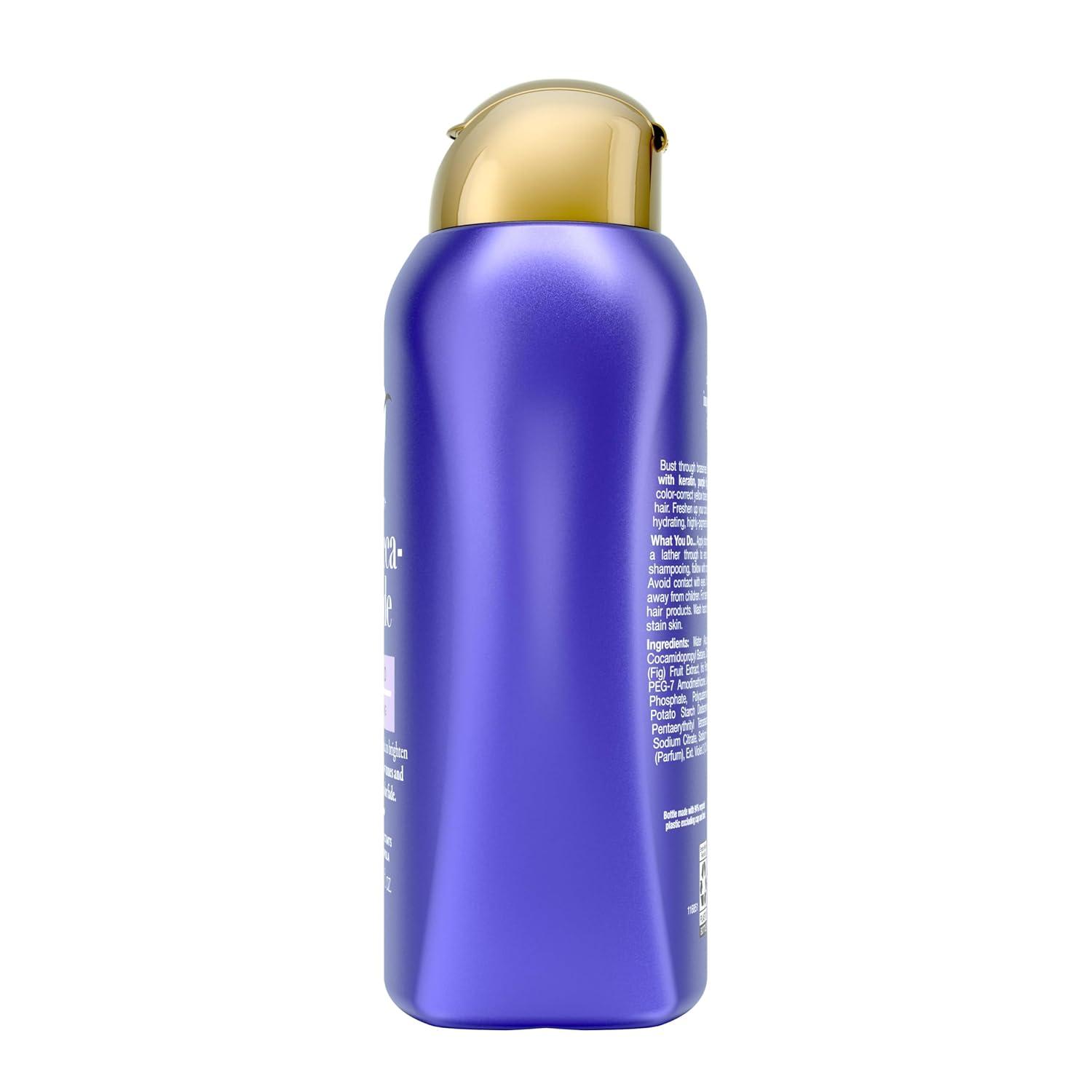image:imageOGX Color Care  ImpeccaBlonde Purple Shampoo HighlyPigmented Toning Shampoo for Blonde Silver amp Lightened Hair Hair Wash to Correct Yellow Tones amp Protect from Color Fade 13 fl oz