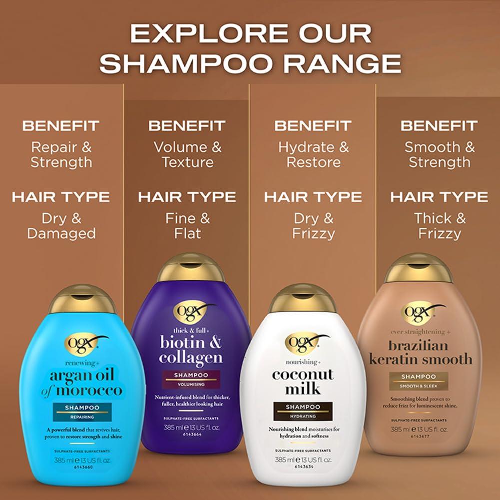 image:imageOGX EverStraight Brazillian Keratin Therapy Shampoo 13 Ounce13 Fl Oz Pack of 1