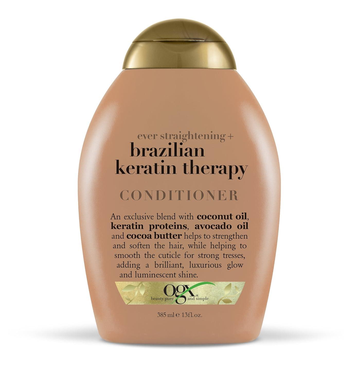 image:imageOGX Everstraightening Brazillian Keratin Therapy Shampoo and Conditioner 13 Oz 2 Bottle SetBrazilian Keratin