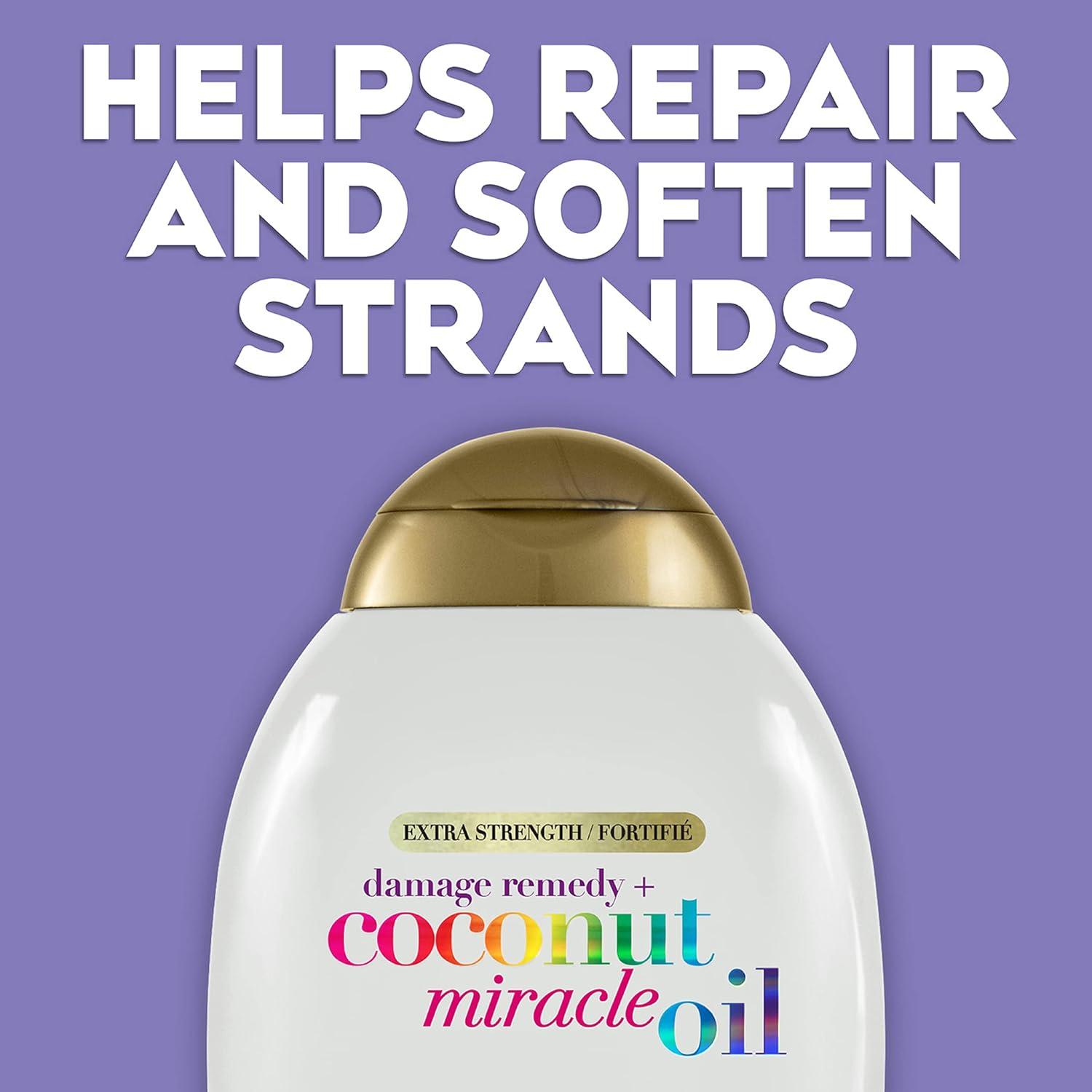 image:imageOGX Extra Strength Damage Remedy Coconut Miracle Oil Conditioner for Dry Frizzy or Coarse Hair ParabenFree SulfateFree Surfactants 13 Fl Oz13 Fl Oz Pack of 2