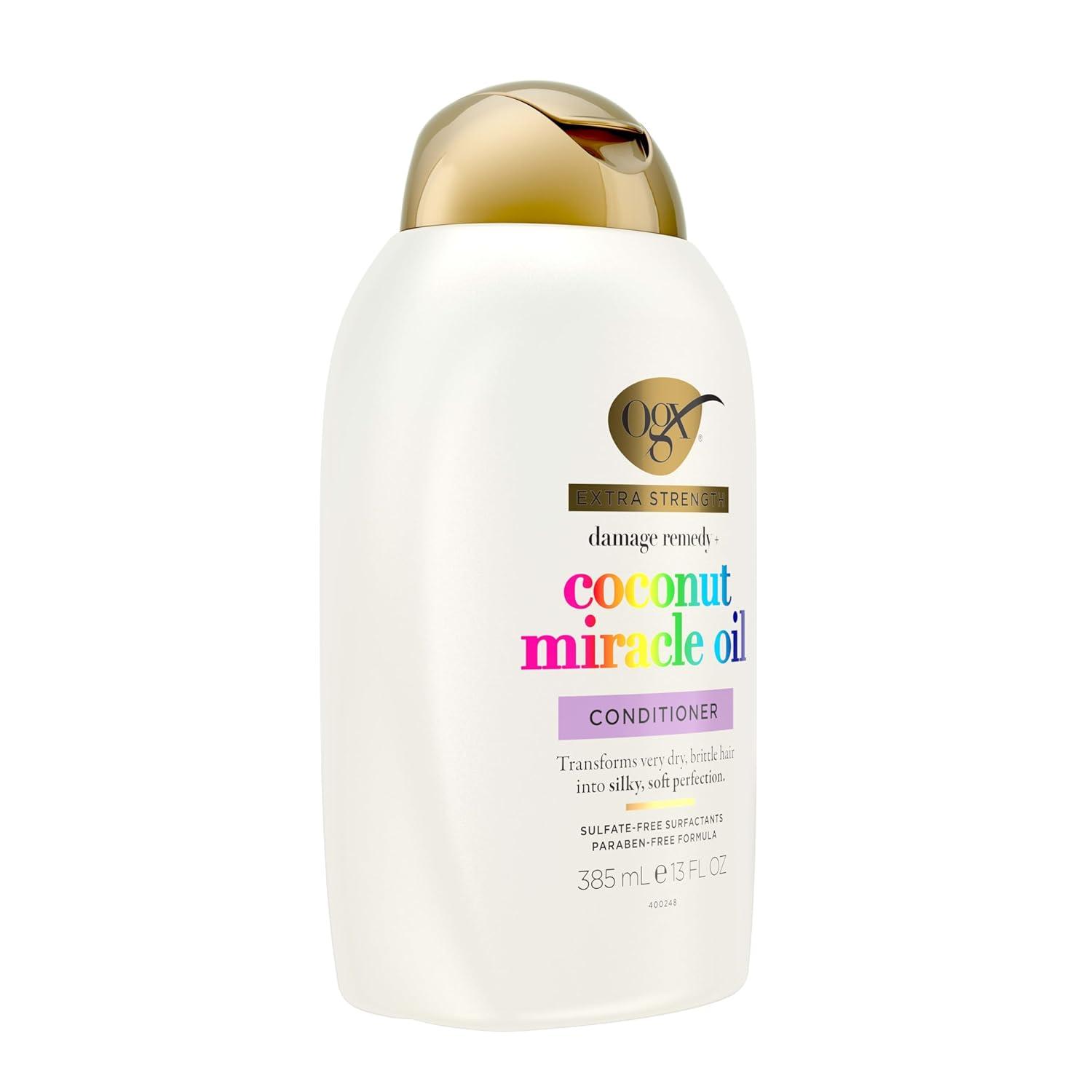 image:imageOGX Extra Strength Damage Remedy Coconut Miracle Oil Conditioner for Dry Frizzy or Coarse Hair ParabenFree SulfateFree Surfactants 13 Fl Oz13 Fl Oz Pack of 1