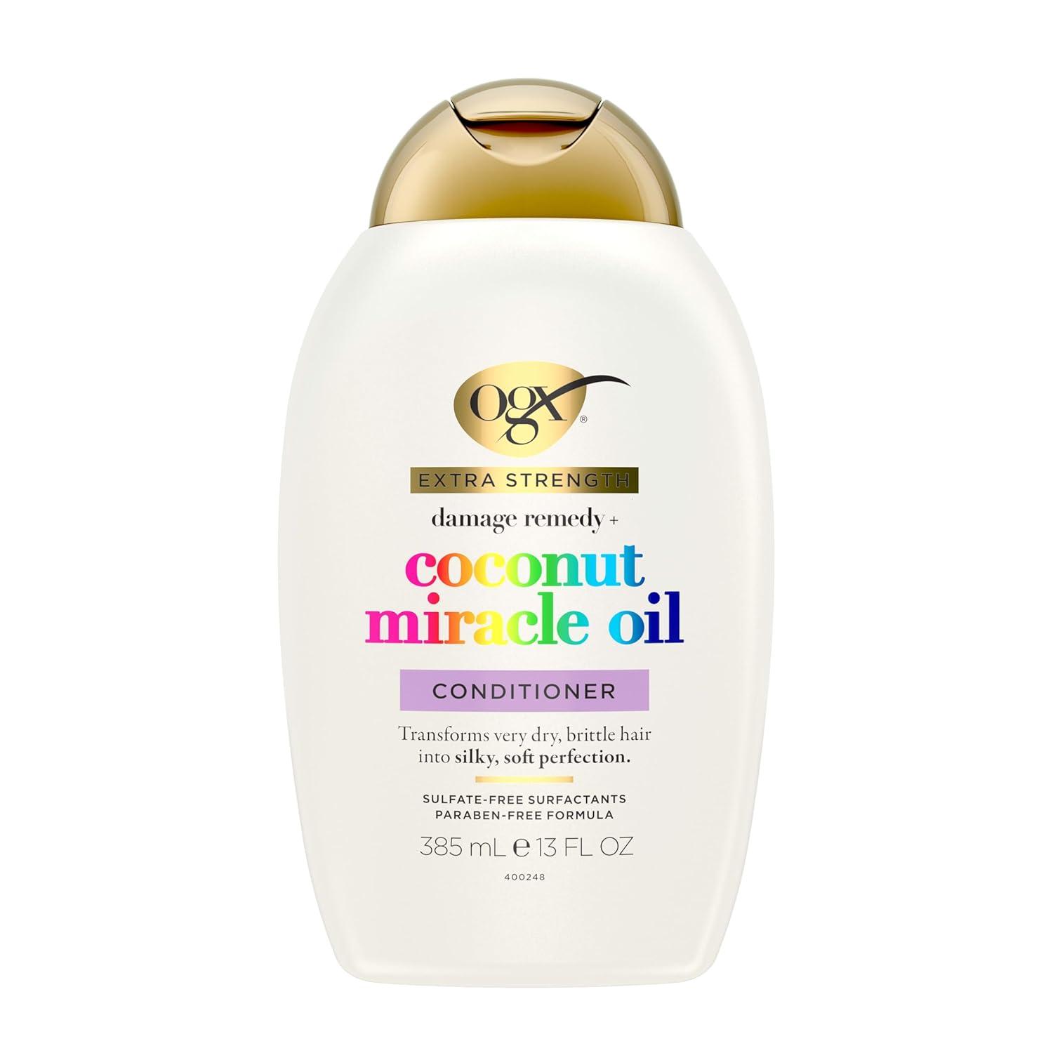 image:imageOGX Extra Strength Damage Remedy Coconut Miracle Oil Conditioner for Dry Frizzy or Coarse Hair ParabenFree SulfateFree Surfactants 13 Fl Oz13 Fl Oz Pack of 1