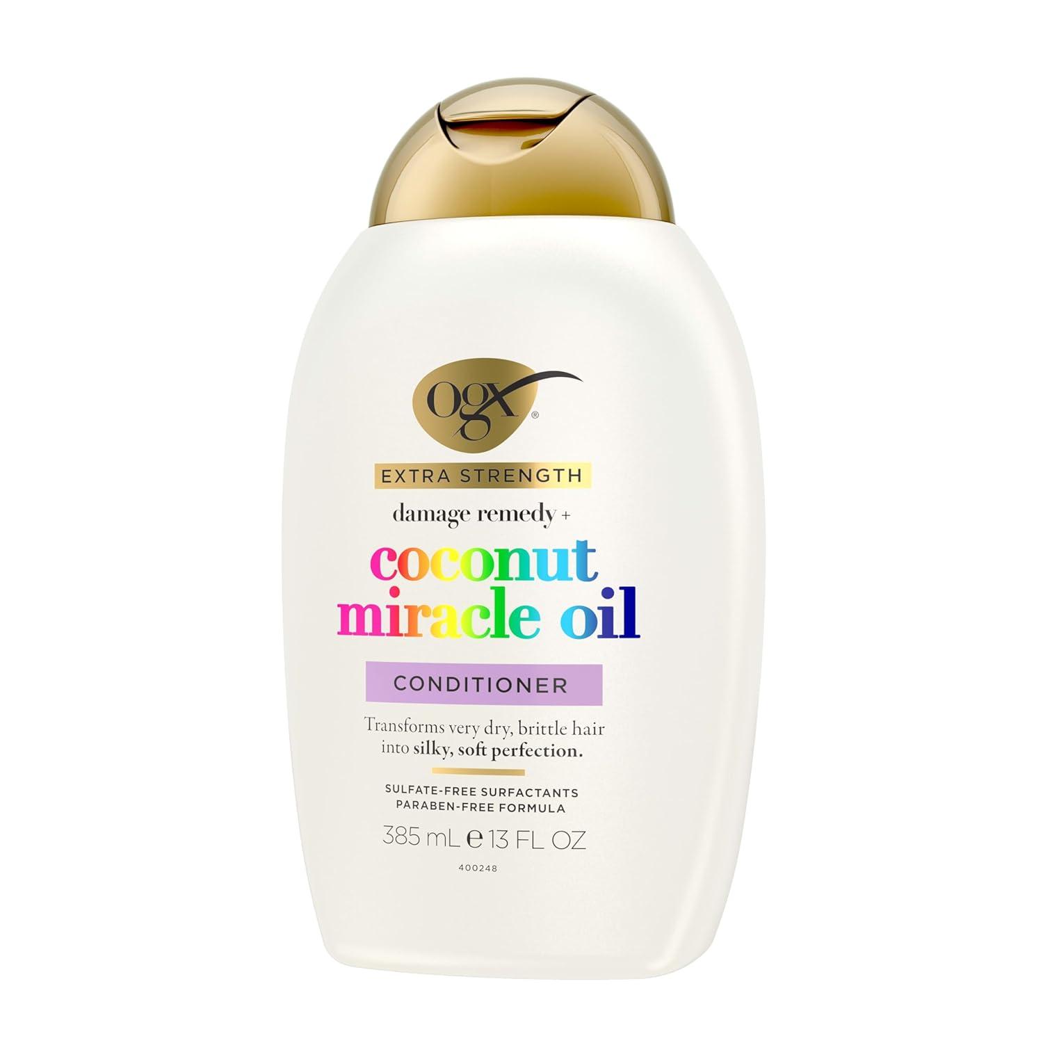 image:imageOGX Extra Strength Damage Remedy Coconut Miracle Oil Conditioner for Dry Frizzy or Coarse Hair ParabenFree SulfateFree Surfactants 13 Fl Oz13 Fl Oz Pack of 1