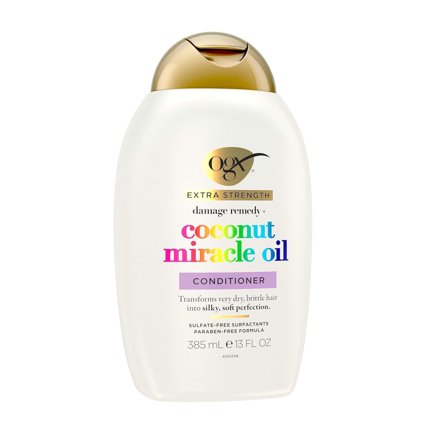 image:imageOGX Extra Strength Damage Remedy Coconut Miracle Oil Conditioner for Dry Frizzy or Coarse Hair ParabenFree SulfateFree Surfactants 13 Fl Oz13 Fl Oz Pack of 1