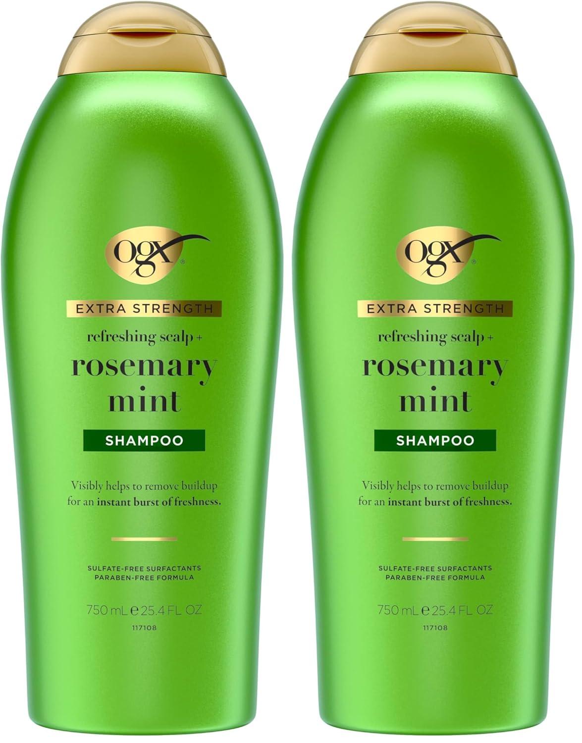 image:imageOGX Extra Strength Refreshing Scalp Rosemary Mint Shampoo Clarifying Shampoo for Oily Hair Helps Remove Oil amp Residue to Clear Away Buildup SulfateFree Surfactants 254 fl ozRosemary MintNew