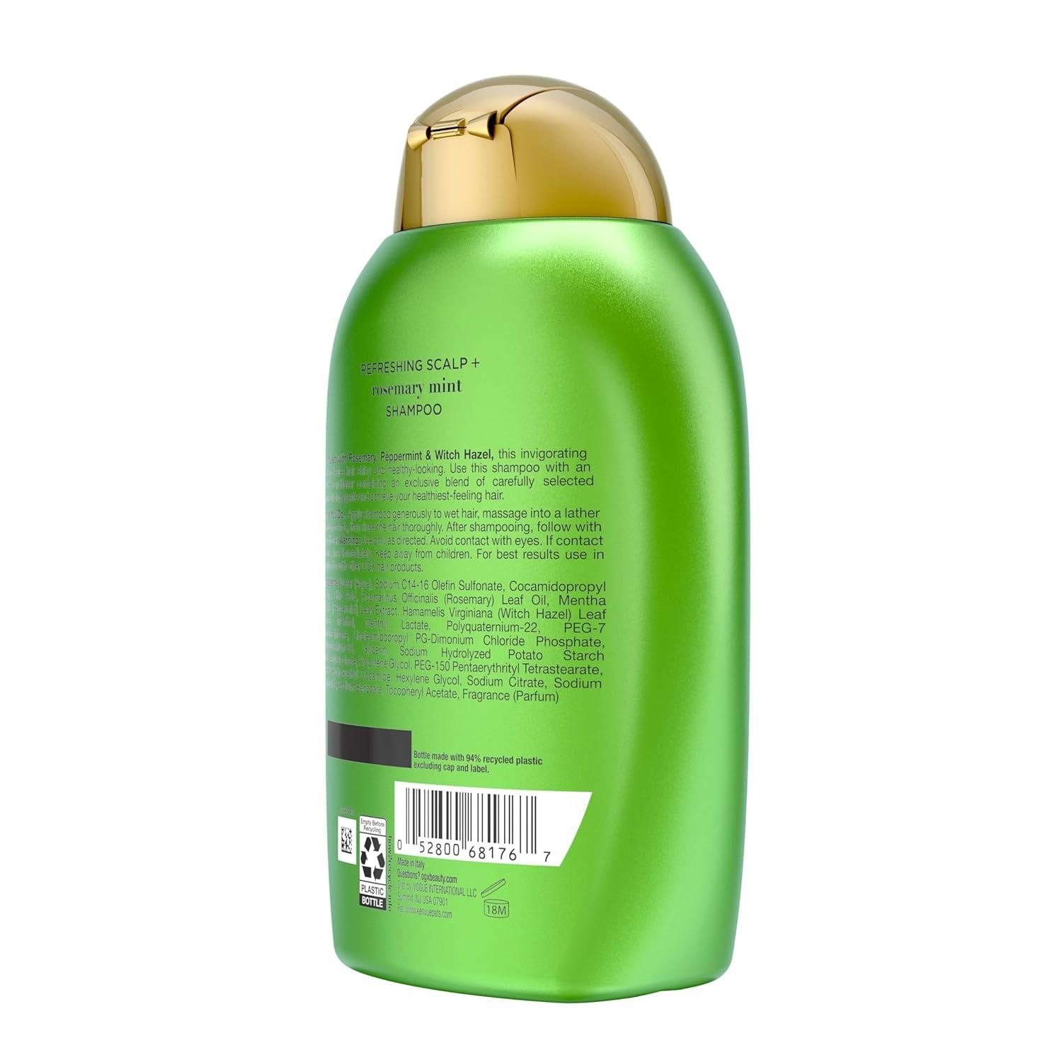 image:imageOGX Extra Strength Refreshing Scalp Rosemary Mint Shampoo Clarifying Shampoo for Oily Hair Visibly Helps Remove Oil amp Residue to Clear Away Buildup SulfateFree Surfactants 13 fl oz13 Fl Oz Pack of 2
