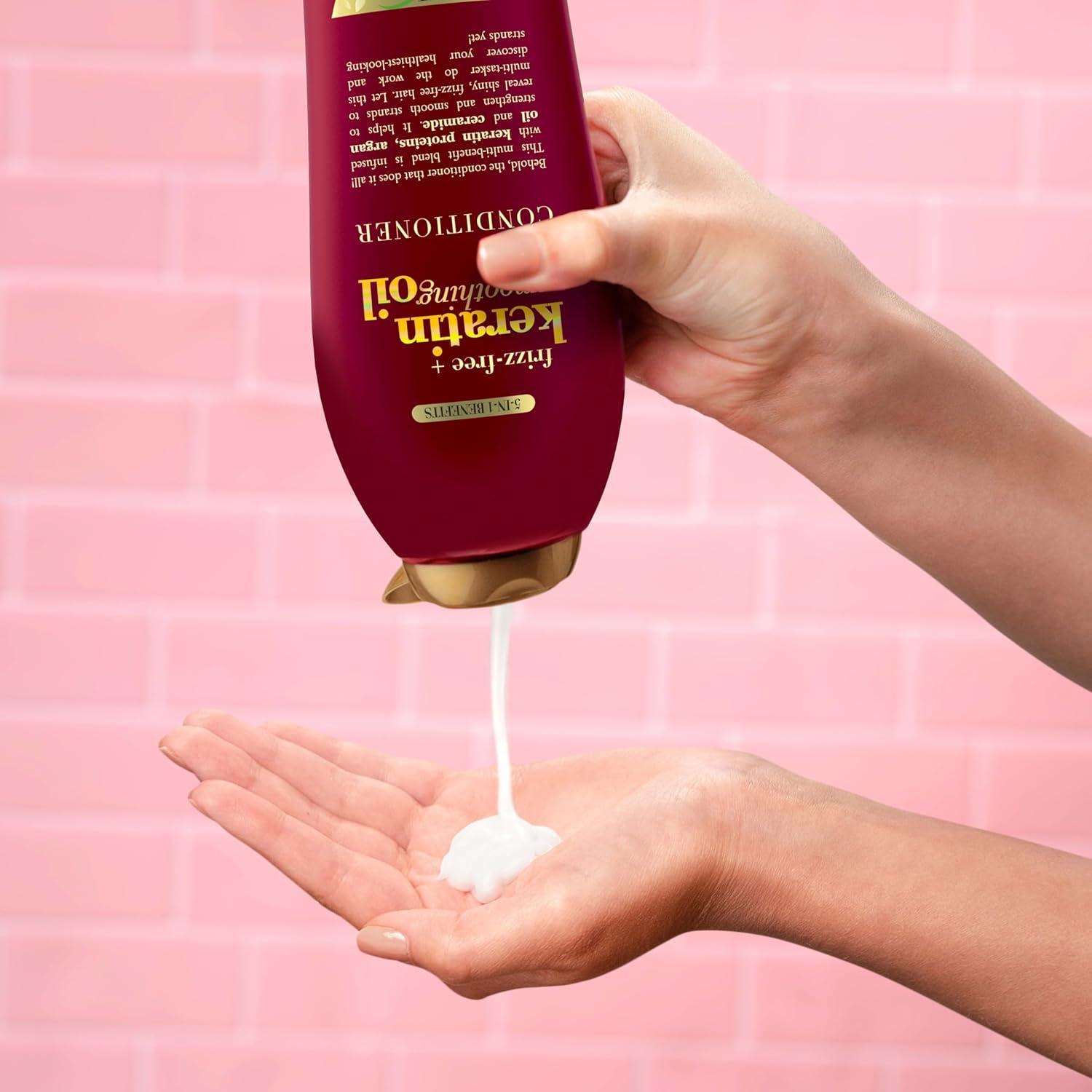 image:imageOGX FrizzFree Keratin Smoothing Oil Shampoo 254 fl ozConditioner