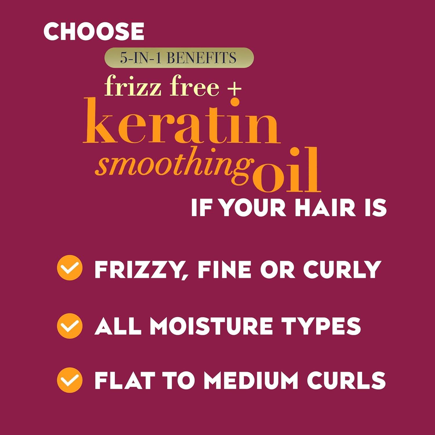 image:imageOGX FrizzFree Keratin Smoothing Oil Shampoo 254 fl ozConditioner