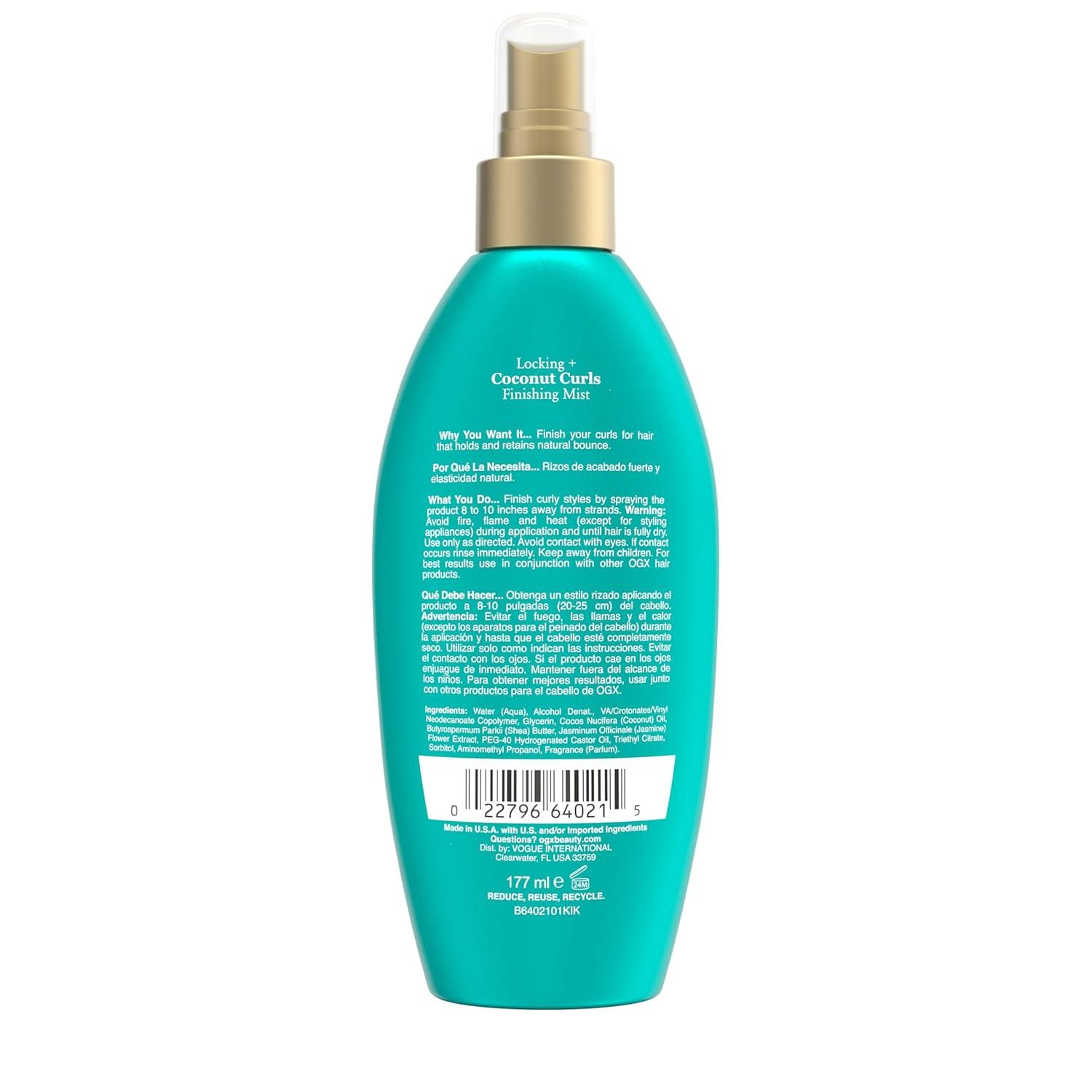 image:imageOGX Locking Coconut Curls Finishing Mist 6 Fl Oz6 Fl Oz Pack of 1