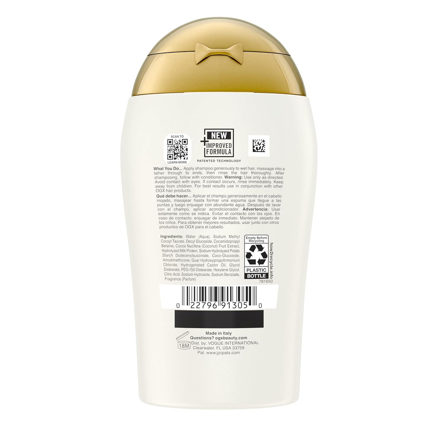 image:imageOGX Nourishing Coconut Milk Shampoo Hydrating amp Restoring Shampoo Moisturizes for Soft Hair After the First Use ParabenFree SulfateFree Surfactants 254 fl oz3 Fl Oz Pack of 1
