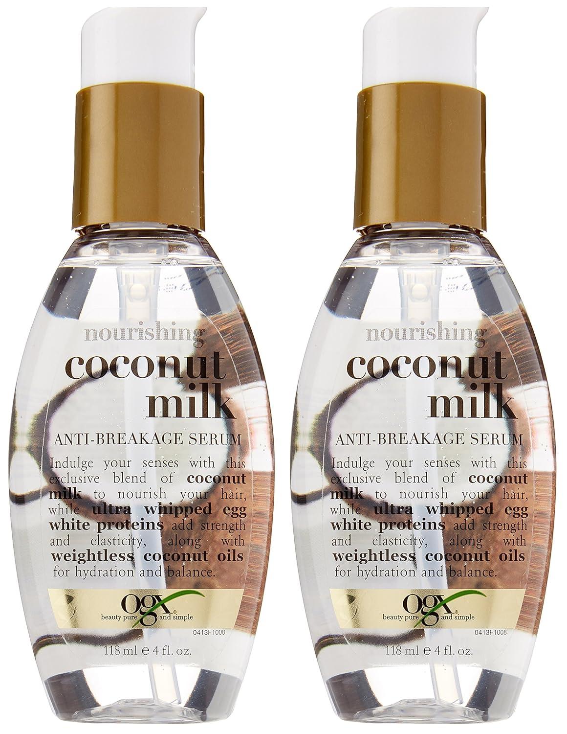 image:imageOGX Nourishing Coconut Milk AntiBreakage Serum 4 Ounce Pack of 2 91008