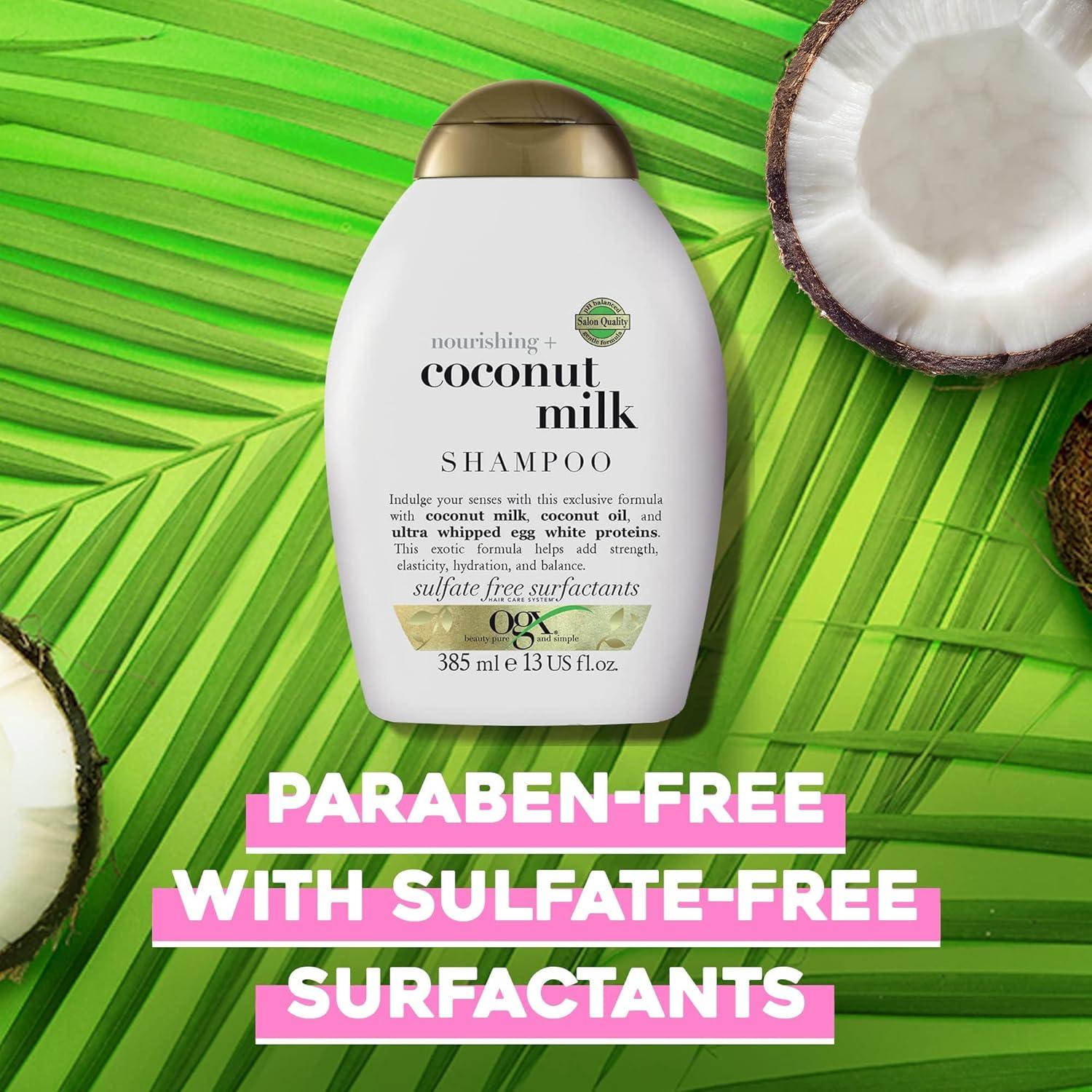 image:imageOGX Nourishing Coconut Moisturizing Conditioner for Strong amp Healthy Hair with Coconut Oil amp Egg White Protein ParabenFree SulfateFree 13 oz Pack of 413 Fl Oz Pack of 2