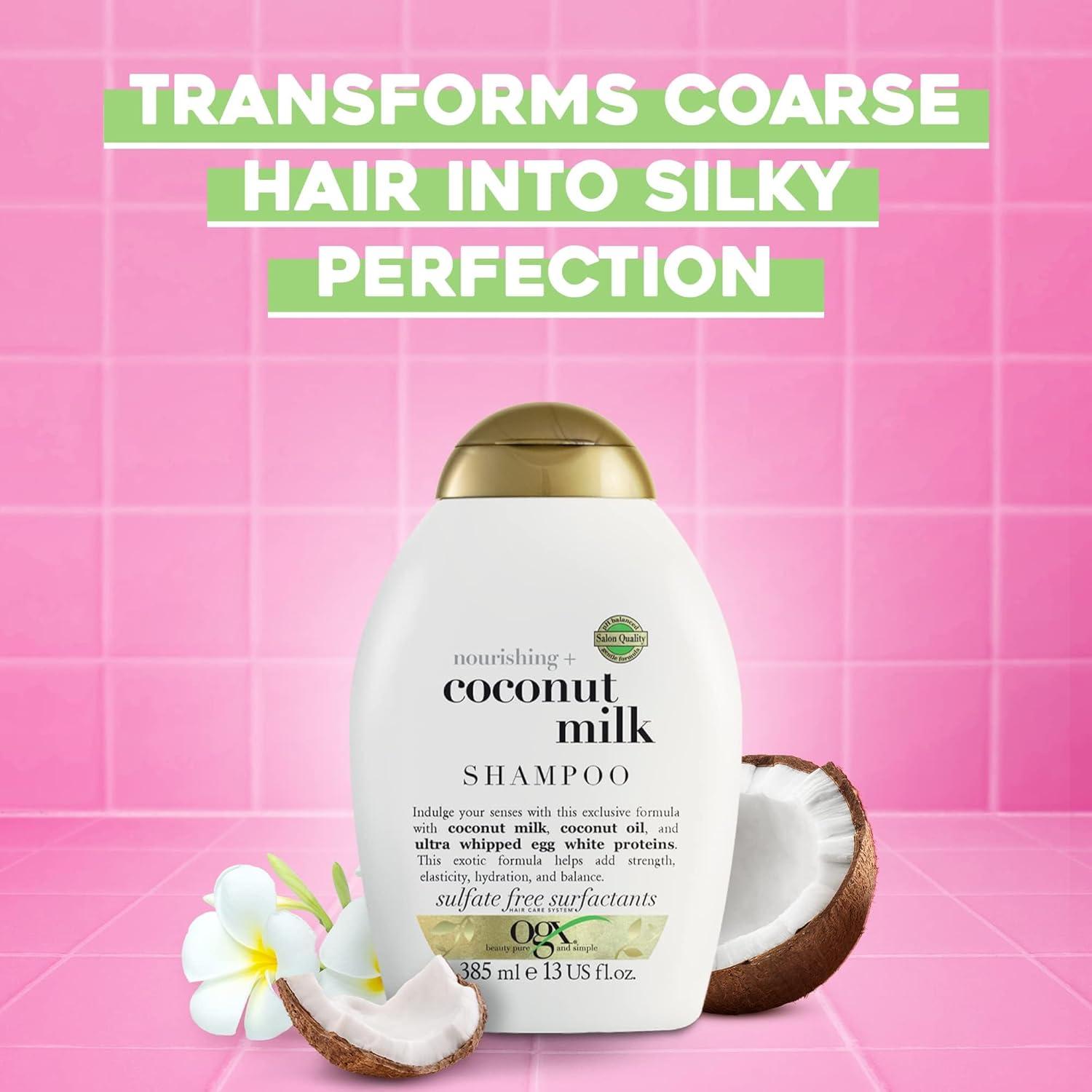 image:imageOGX Nourishing Coconut Moisturizing Conditioner for Strong amp Healthy Hair with Coconut Oil amp Egg White Protein ParabenFree SulfateFree 13 oz Pack of 413 Fl Oz Pack of 2