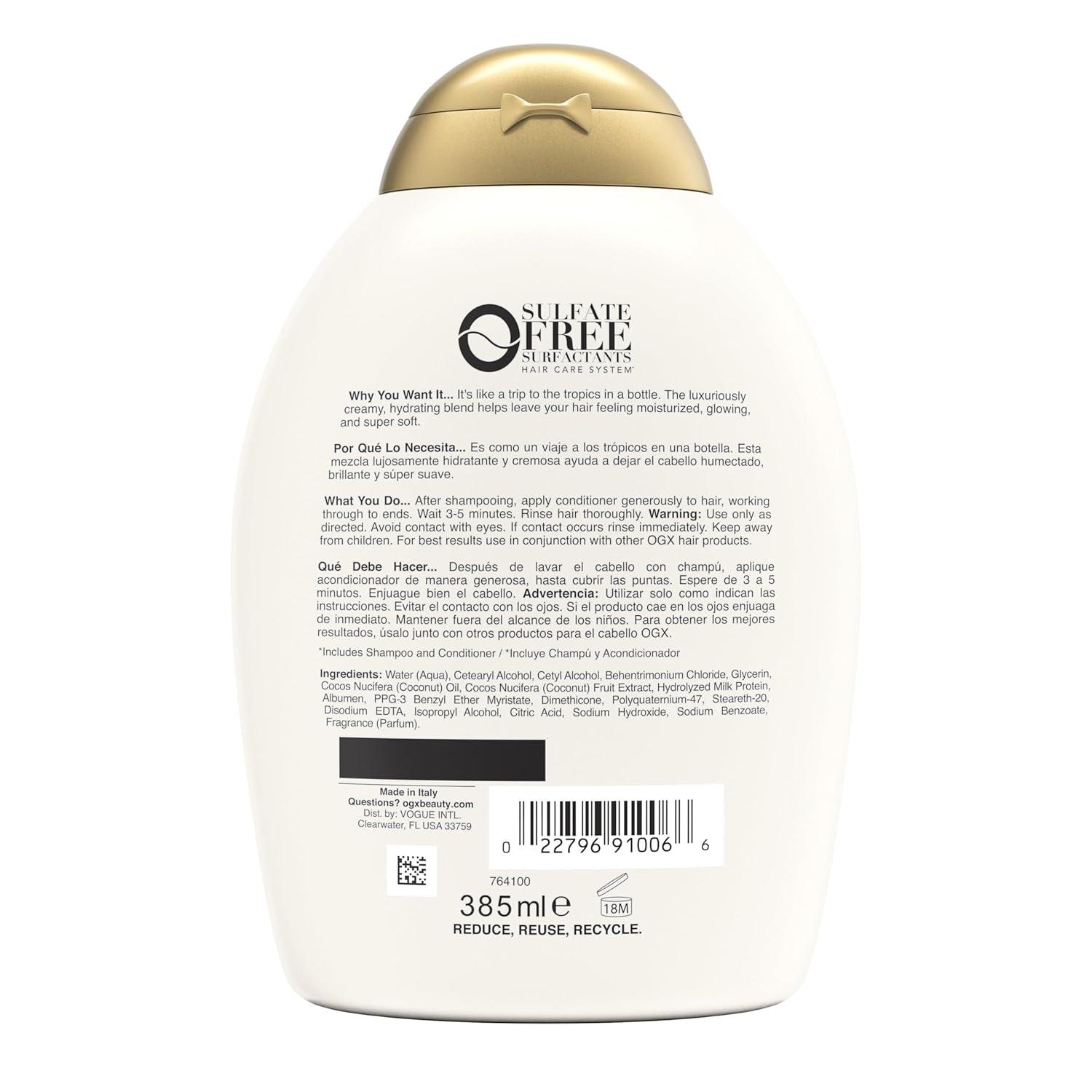 image:imageOGX Nourishing Coconut Moisturizing Conditioner for Strong amp Healthy Hair with Coconut Oil amp Egg White Protein ParabenFree SulfateFree 13 oz Pack of 413 Fl Oz Pack of 2