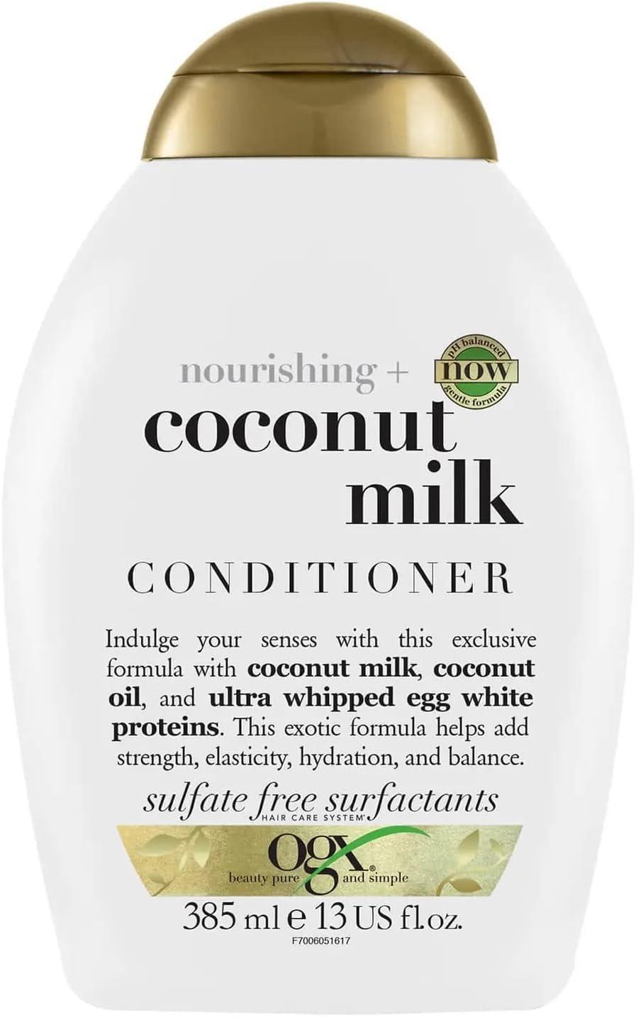 image:imageOGX Nourishing Coconut Moisturizing Conditioner for Strong amp Healthy Hair with Coconut Oil amp Egg White Protein ParabenFree SulfateFree 13 oz Pack of 413 Fl Oz Pack of 2