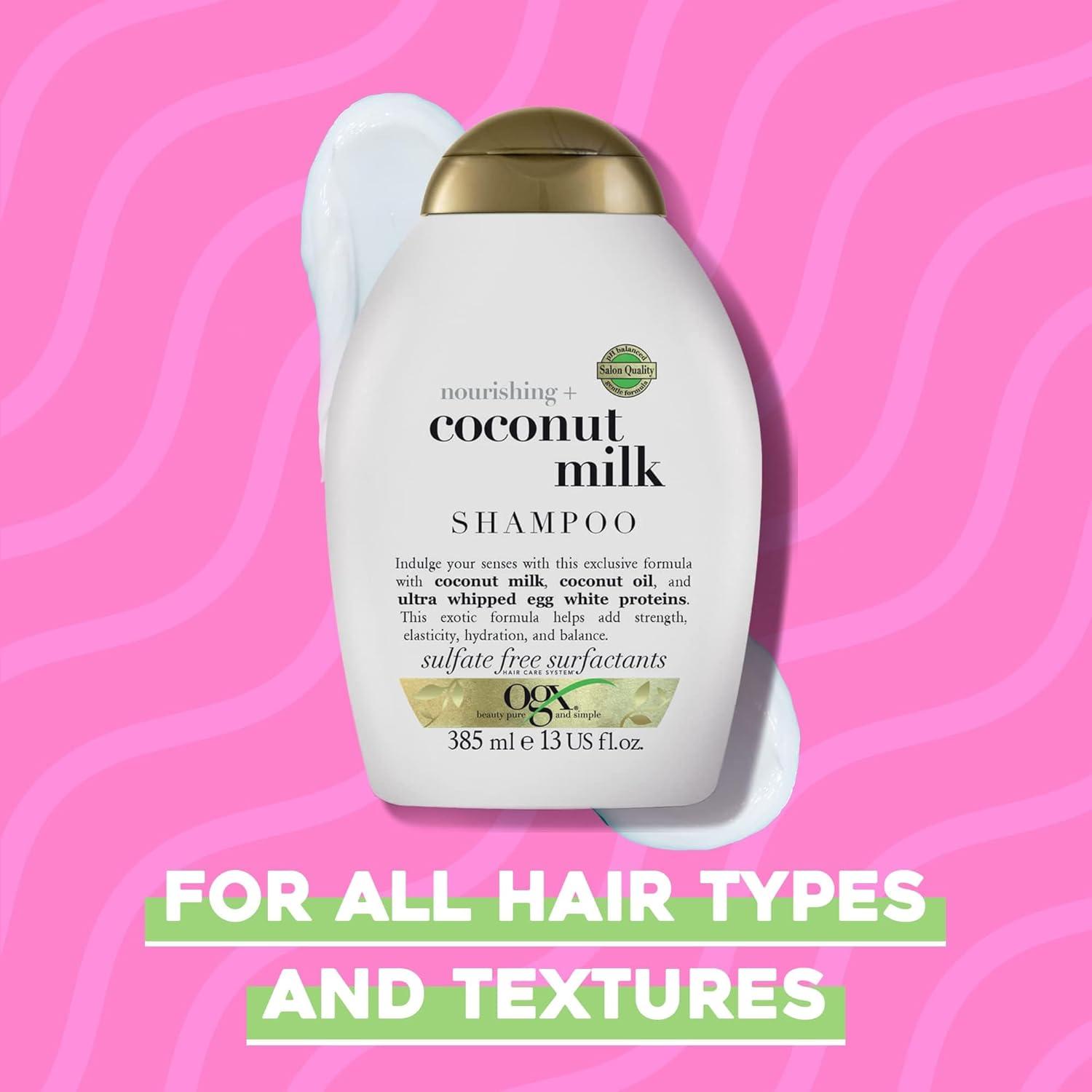 image:imageOGX Nourishing Coconut Moisturizing Conditioner for Strong amp Healthy Hair with Coconut Oil amp Egg White Protein ParabenFree SulfateFree 13 oz Pack of 413 Fl Oz Pack of 2