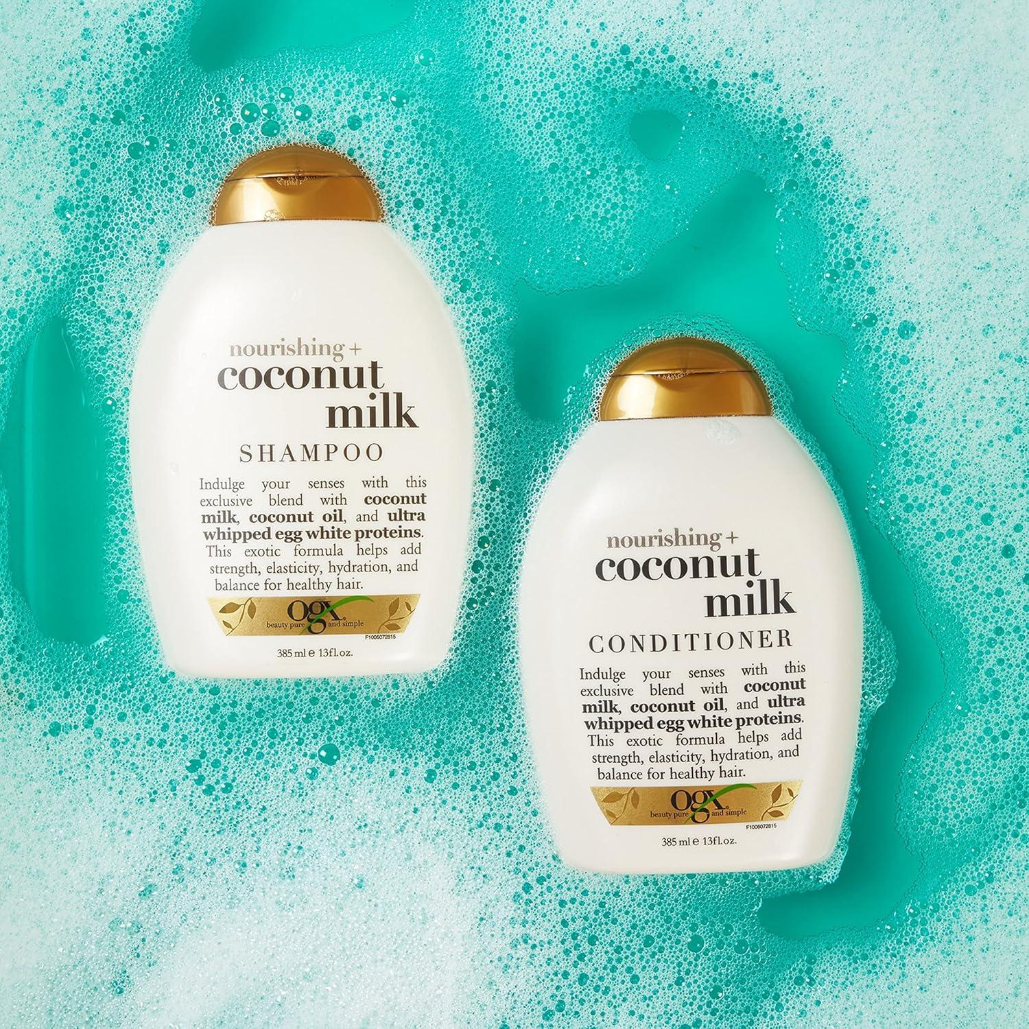 image:imageOGX Nourishing Coconut Moisturizing Conditioner for Strong amp Healthy Hair with Coconut Oil amp Egg White Protein ParabenFree SulfateFree 13 oz Pack of 413 Fl Oz Pack of 2