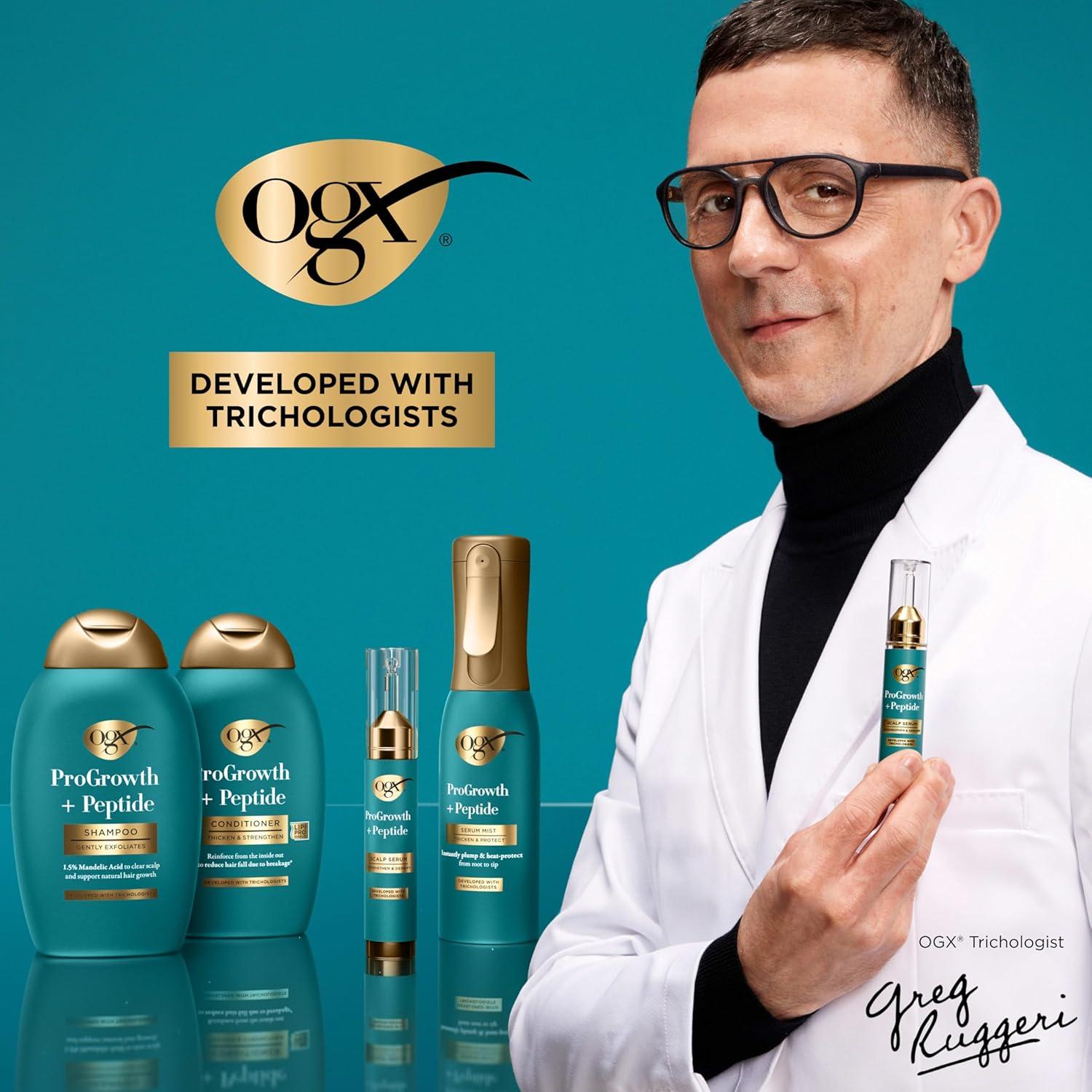 image:imageOGX ProGrowth Peptide Scalp Serum Strengthens amp Densifies by Hydrating the Scalp and Reinforcing Roots to Support Natural Hair Growth 033 fl oz