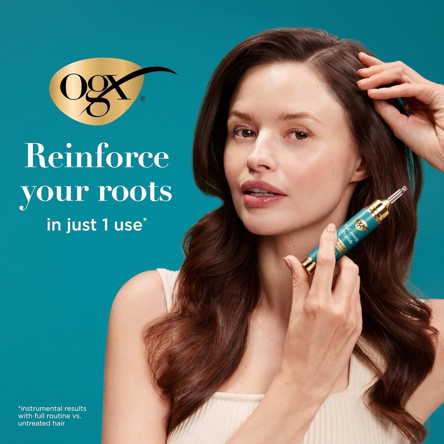 image:imageOGX ProGrowth Peptide Scalp Serum Strengthens amp Densifies by Hydrating the Scalp and Reinforcing Roots to Support Natural Hair Growth 033 fl oz