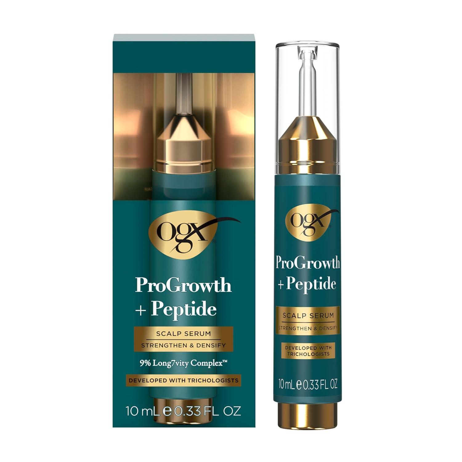 image:imageOGX ProGrowth Peptide Scalp Serum Strengthens amp Densifies by Hydrating the Scalp and Reinforcing Roots to Support Natural Hair Growth 033 fl oz