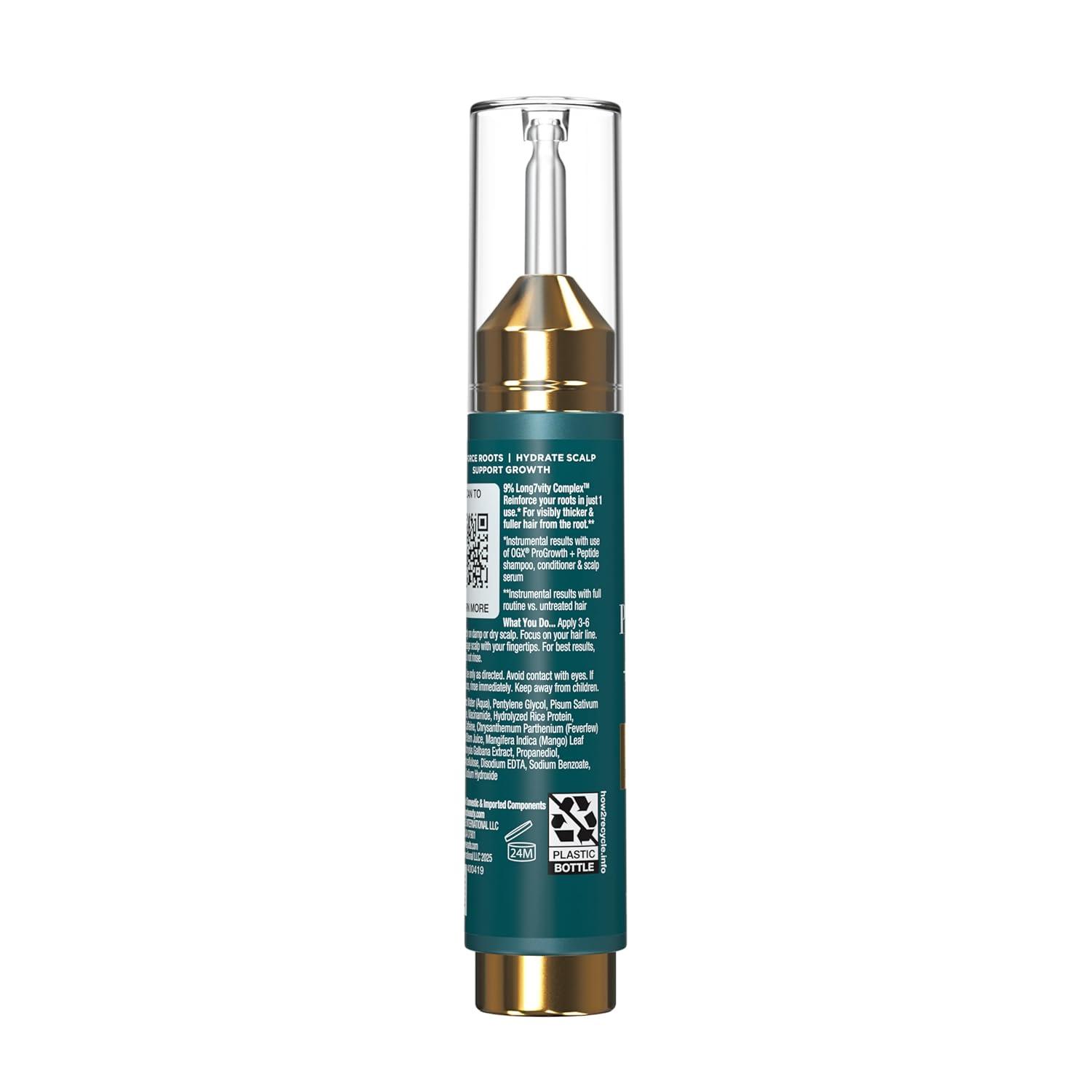 image:imageOGX ProGrowth Peptide Scalp Serum Strengthens amp Densifies by Hydrating the Scalp and Reinforcing Roots to Support Natural Hair Growth 033 fl oz