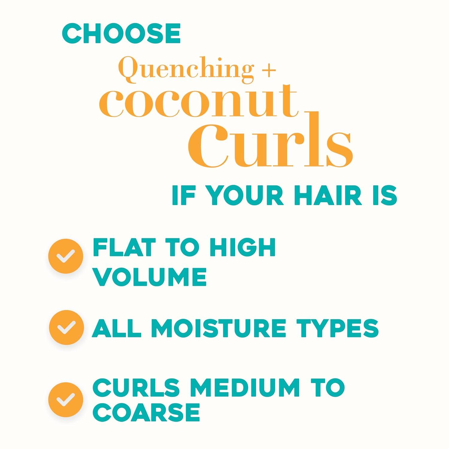 image:imageOGX Quenching Coconut CurlDefining Shampoo Hydrating amp Nourishing Curly Hair Shampoo with Coconut Oil Citrus Oil amp Honey Paraben SulfateFree Surfactants 13 floz13 Fl Oz Pack of 2