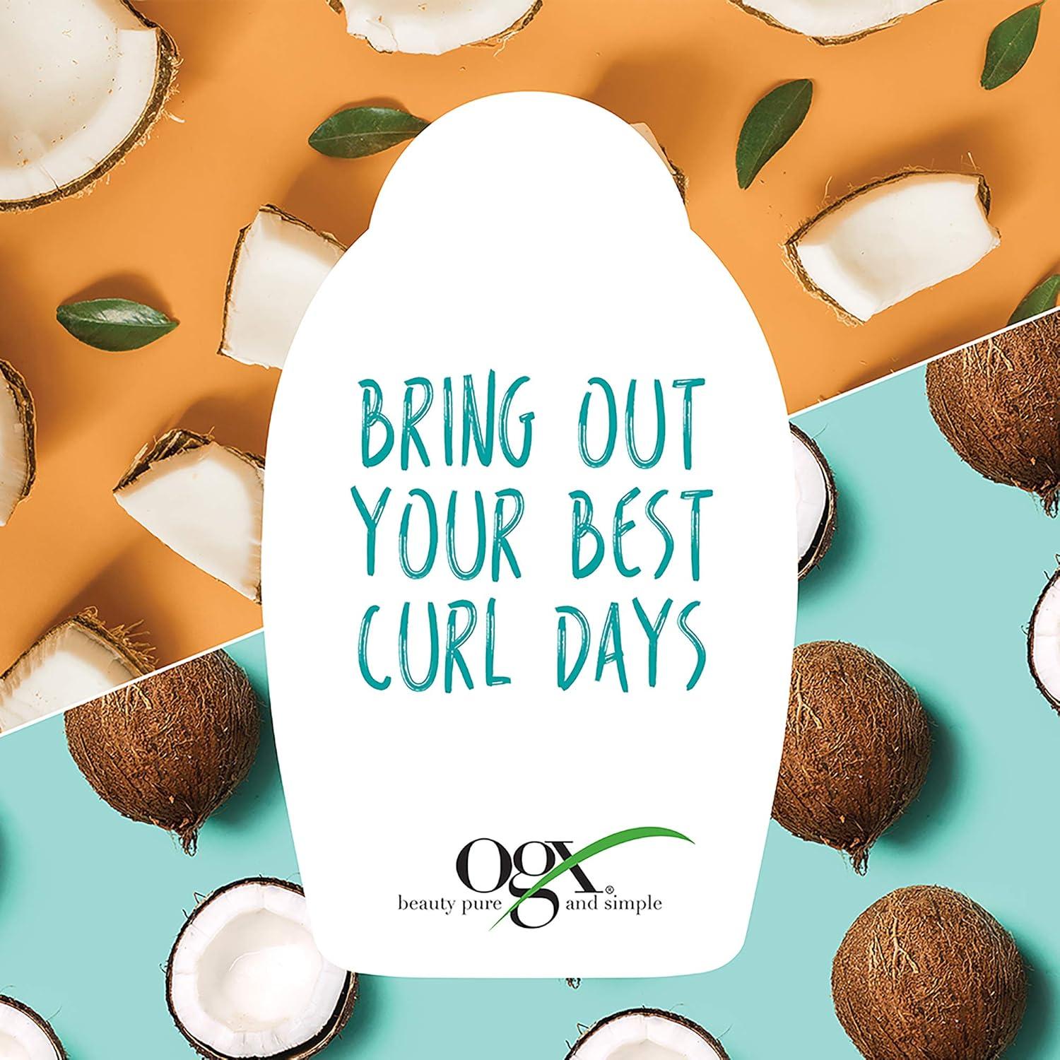 image:imageOGX Quenching Coconut Curls FrizzDefying Styling Milk Nourishing LeaveIn Hair Treatment with Coconut Citrus Oil amp Honey ParabenFree and SulfatedSurfactants Free 6 fl oz6 Fl Oz Pack of 2