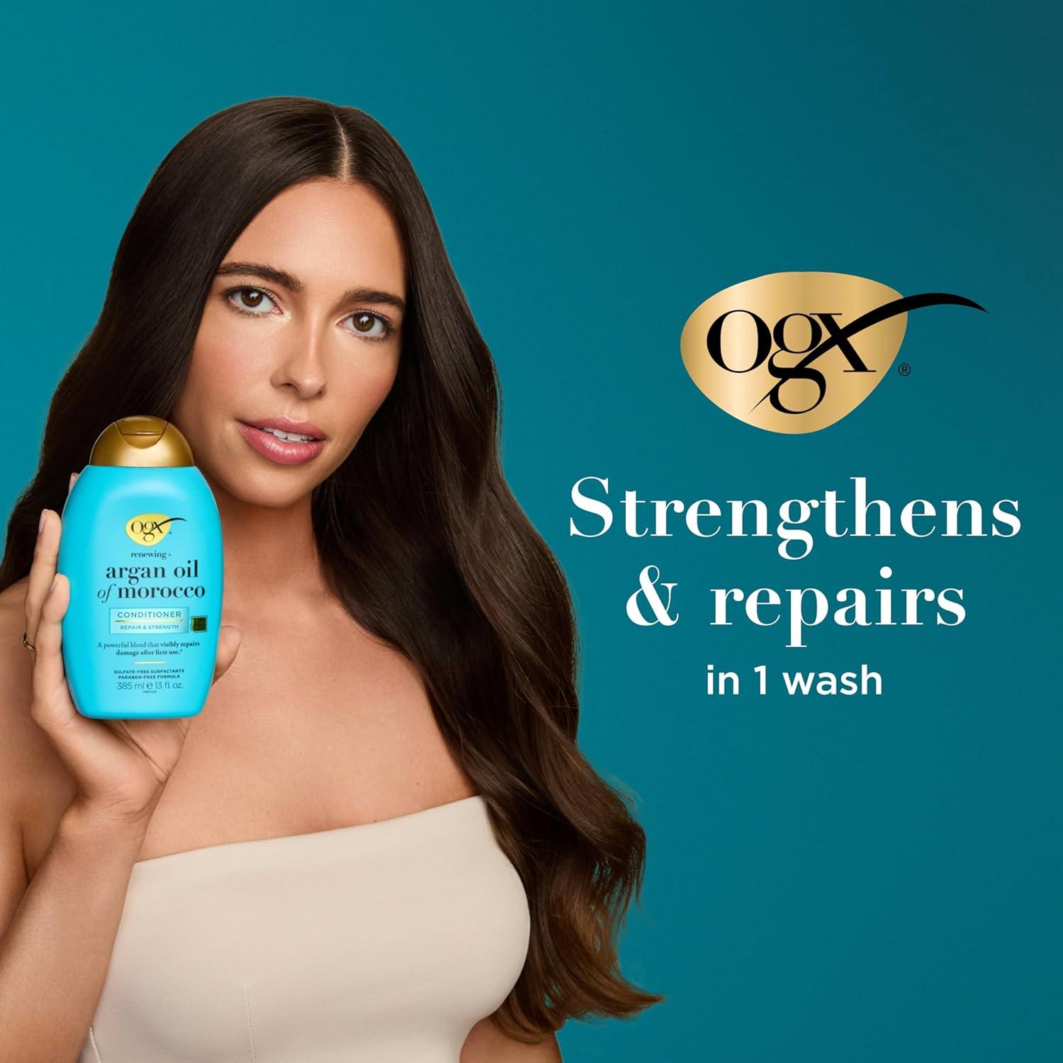 image:imageOGX Renewing Argan Oil of Morocco Conditioner Repair Conditioner amp Argan Oil Helps Strengthen amp Repair Dry Damaged Hair ParabenFree SulfateFree Surfactants 13 fl oz13 Fl Oz Pack of 1
