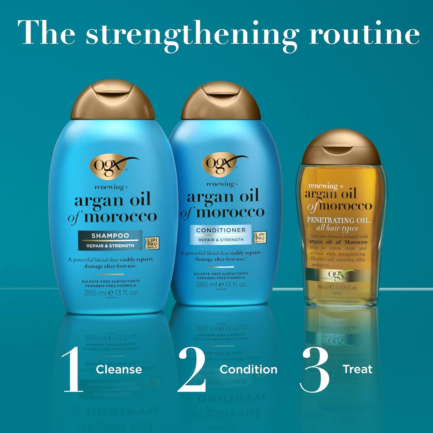 image:imageOGX Renewing Argan Oil of Morocco Conditioner Repair Conditioner amp Argan Oil Helps Strengthen amp Repair Dry Damaged Hair ParabenFree SulfateFree Surfactants 13 fl oz13 Fl Oz Pack of 1