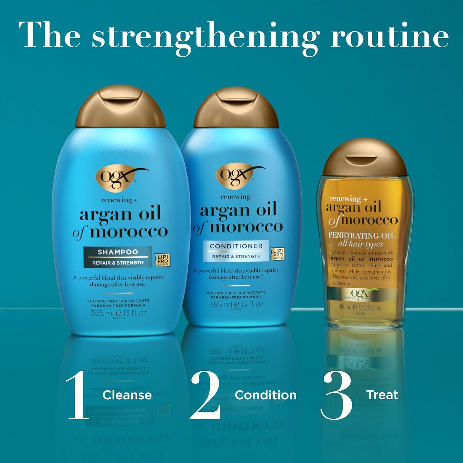 image:imageOGX Renewing Argan Oil of Morocco Conditioner Repair Conditioner amp Argan Oil Helps Strengthen amp Repair Dry Damaged Hair ParabenFree SulfateFree Surfactants 254 fl oz254 Fl Oz Pack of 1