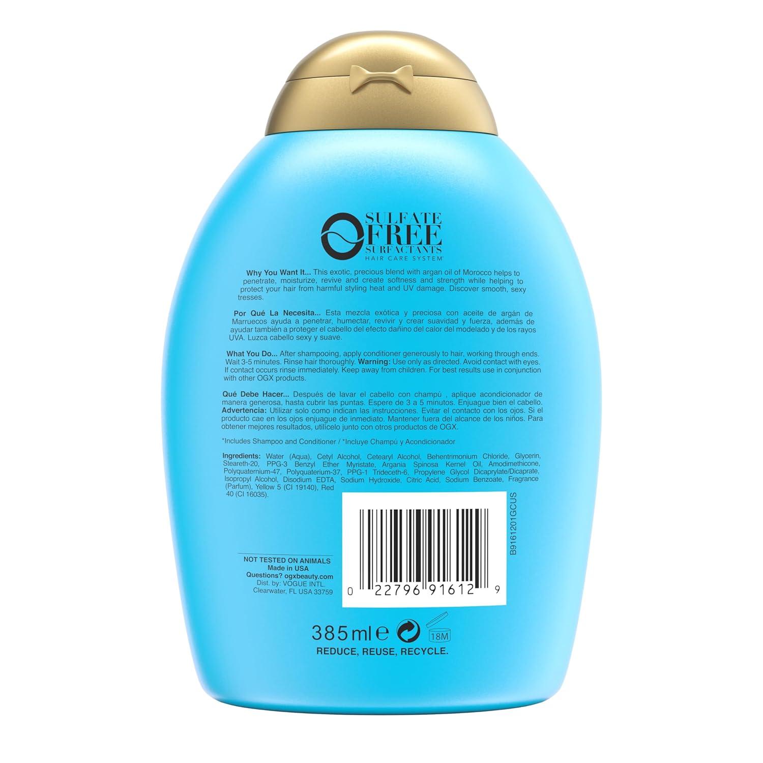 image:imageOGX Renewing Argan Oil of Morocco Conditioner Repair Conditioner amp Argan Oil Helps Strengthen amp Repair Dry Damaged Hair ParabenFree SulfateFree Surfactants 13 fl oz13 Fl Oz Pack of 2