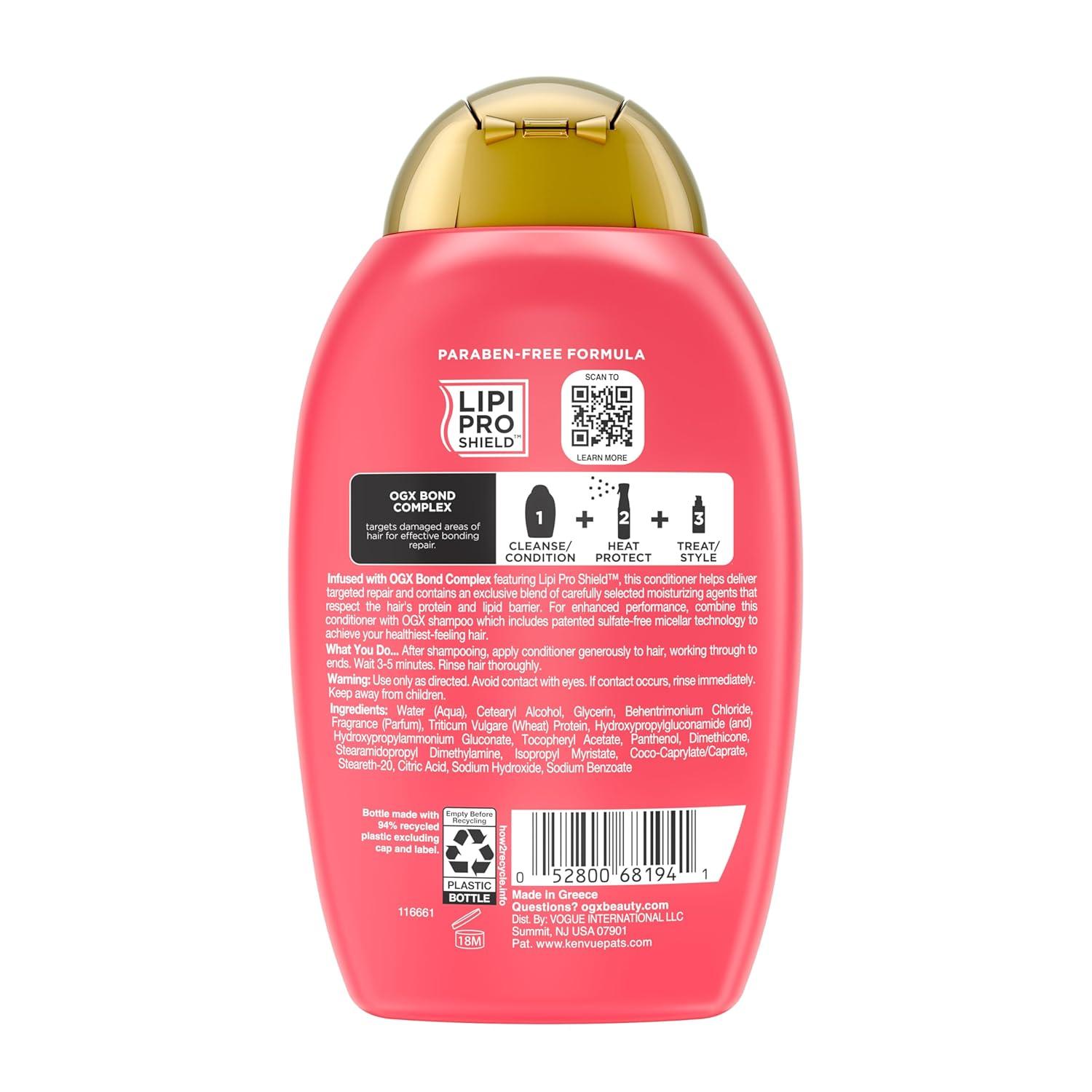 image:imageOGX Repair amp Protect Bond Protein Repair Conditioner Lightweight Conditioner Targets Damaged Areas of Hair Formulated without Parabens SulfateFree Surfactants 13 fl oz13 Fl Oz Pack of 1