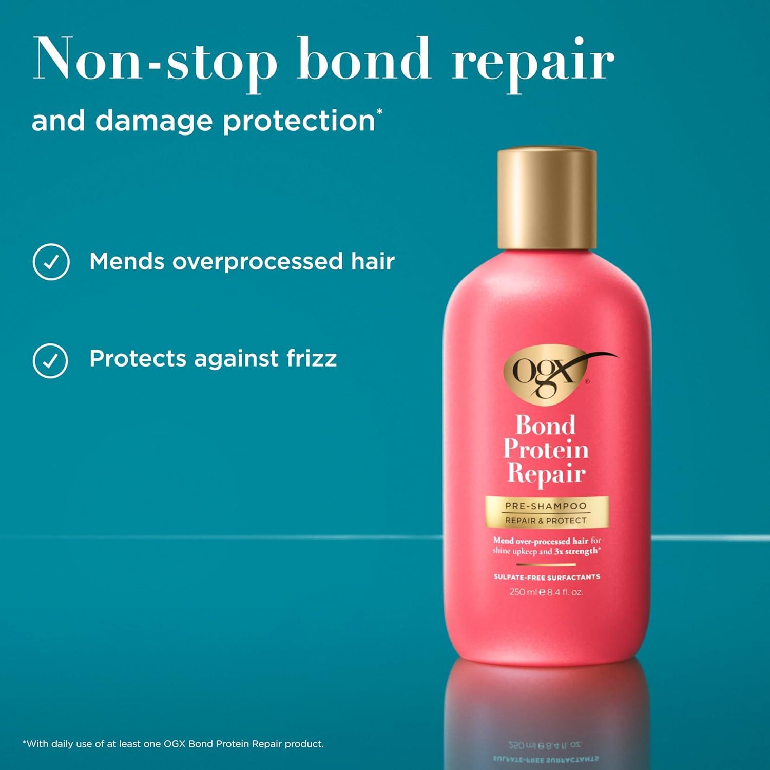 image:imageOGX Repair amp Protect Bond Protein Repair PreShampoo PreShampoo Treatment Formulated without Parabens SulfateFree Surfactants 84 fl oz