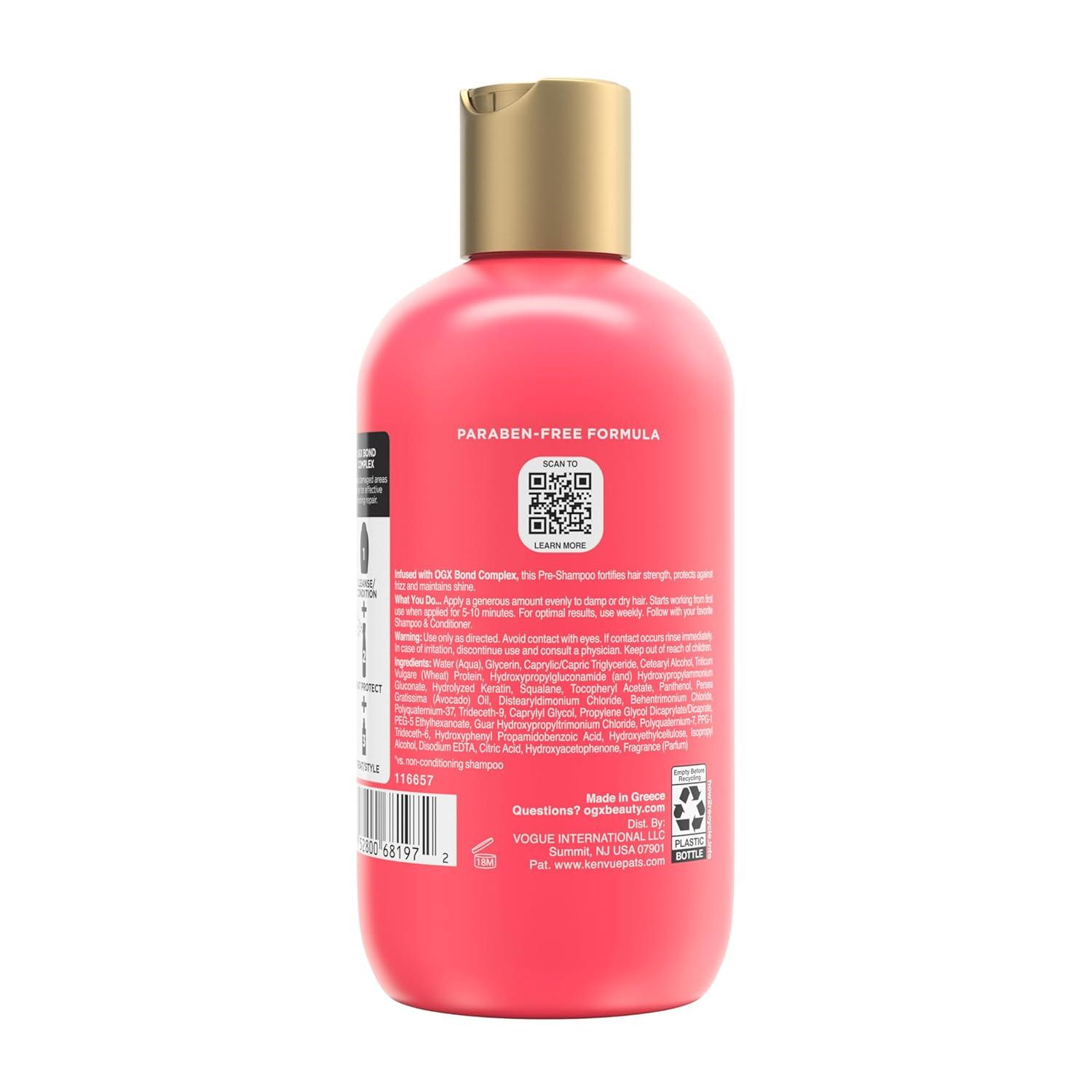 image:imageOGX Repair amp Protect Bond Protein Repair PreShampoo PreShampoo Treatment Formulated without Parabens SulfateFree Surfactants 84 fl oz