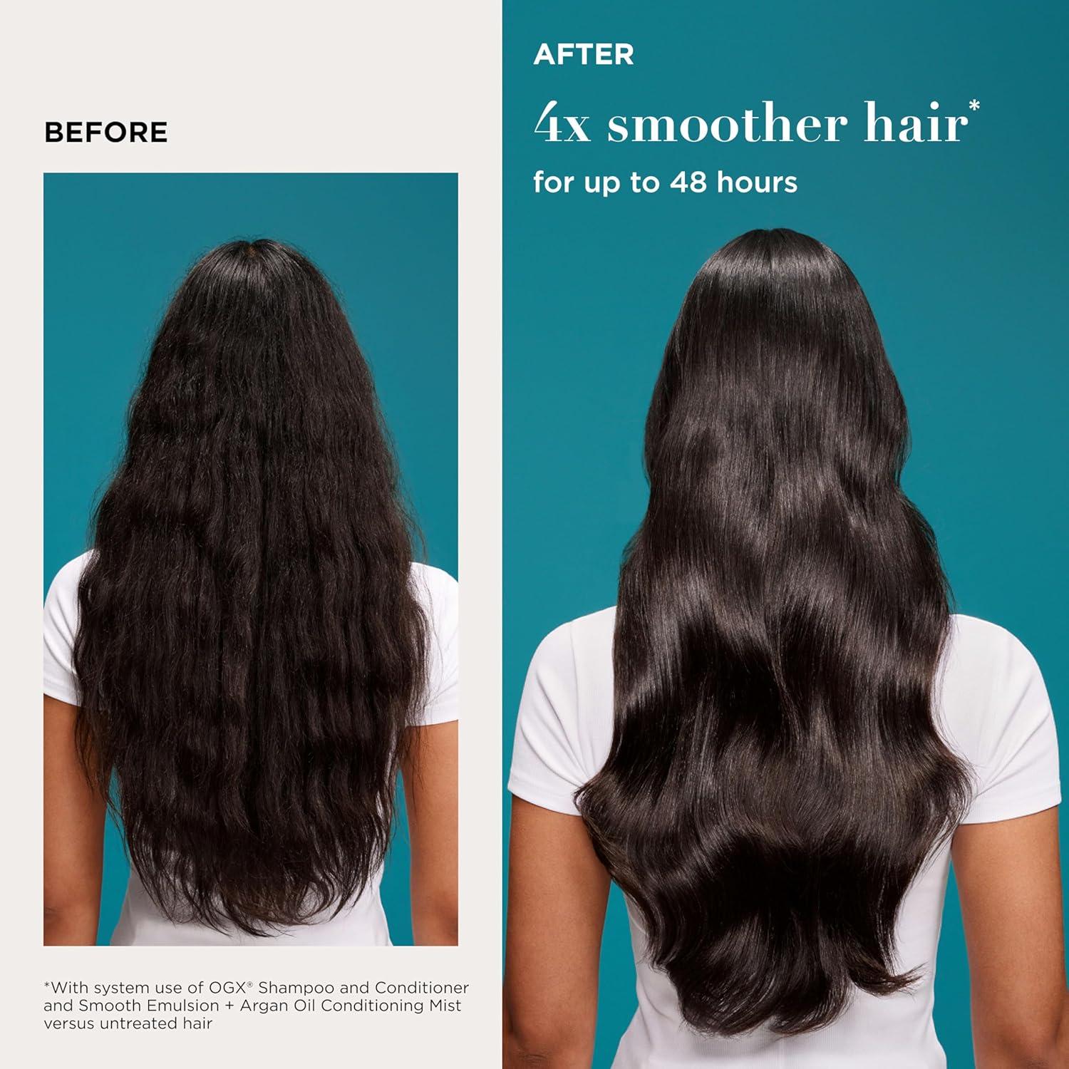 image:imageOGX Smooth Emulsion Argan Oil Conditioning Hair Mist Damage Repair Spray with Ceramides for 4x Smoother Hair for up to 48 Hours Without the Weight 450F Heat Protection 65 fl oz