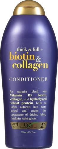 image:imageOGX Thick amp Full Biotin amp Collagen Volumizing Conditioner NutrientInfused Conditioner with Vitamin B7 Biotin Gives Hair Volume amp Body for 72 Hours SulfateFree Surfactants 13 fl Oz254 Fl Oz Pack of 2