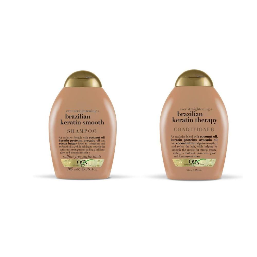 image:imageOGX Everstraightening Brazillian Keratin Therapy Shampoo and Conditioner 13 Oz 2 Bottle SetBrazilian Keratin
