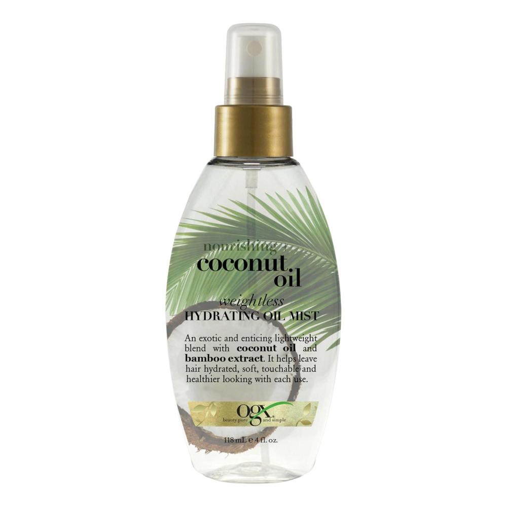 image:imageOGX Nourishing Coconut Oil Weightless Hydrating Oil Hair Mist Lightweight LeaveIn Hair Treatment with Coconut Oil amp Bamboo Extract Paraben amp Sulfate SurfactantFree 4 Fl Oz4 Fl Oz Pack of 1