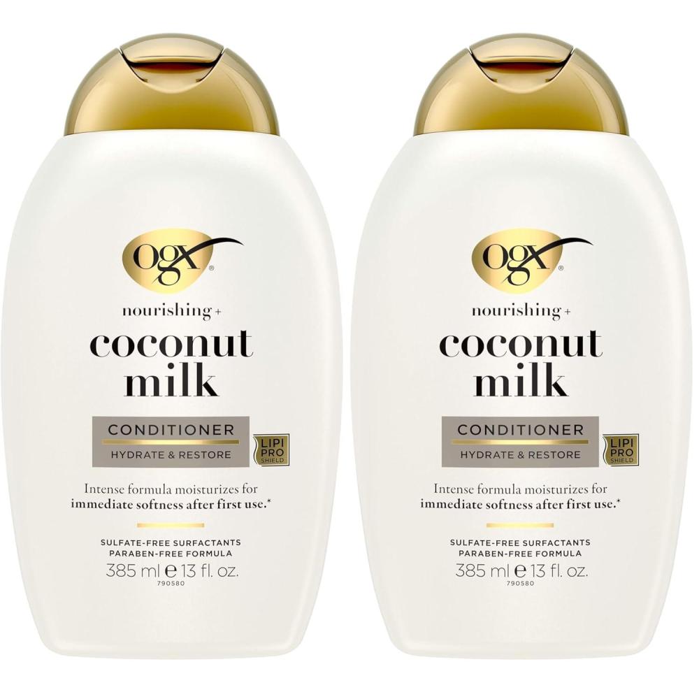 image:imageOGX Nourishing Coconut Moisturizing Conditioner for Strong amp Healthy Hair with Coconut Oil amp Egg White Protein ParabenFree SulfateFree 13 oz Pack of 413 Fl Oz Pack of 2