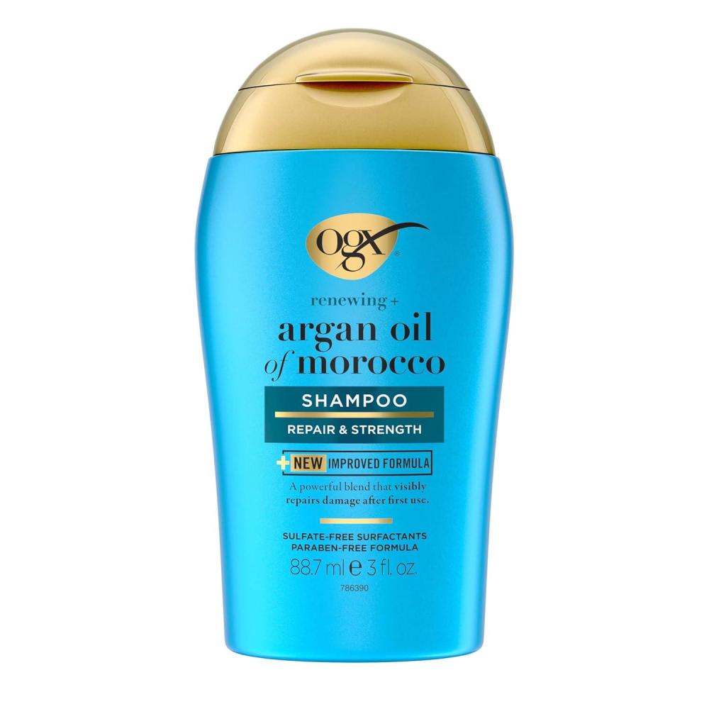 image:imageOGX Renewing  Argan Oil of Morocco Shampoo Damage Repairing Shampoo amp Argan Oil to Cleanse amp Help Strengthen amp Repair Damaged Hair Travel Size TSAComplaint 3 fl oz3 Fl Oz Pack of 1