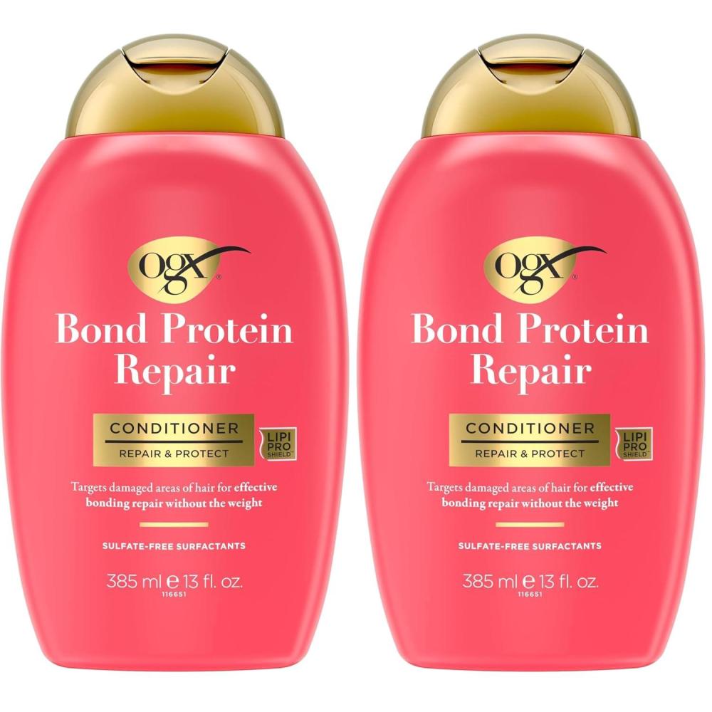 image:imageOGX Repair amp Protect Bond Protein Repair Conditioner Lightweight Conditioner Targets Damaged Areas of Hair Formulated without Parabens SulfateFree Surfactants 13 fl oz13 Fl Oz Pack of 2