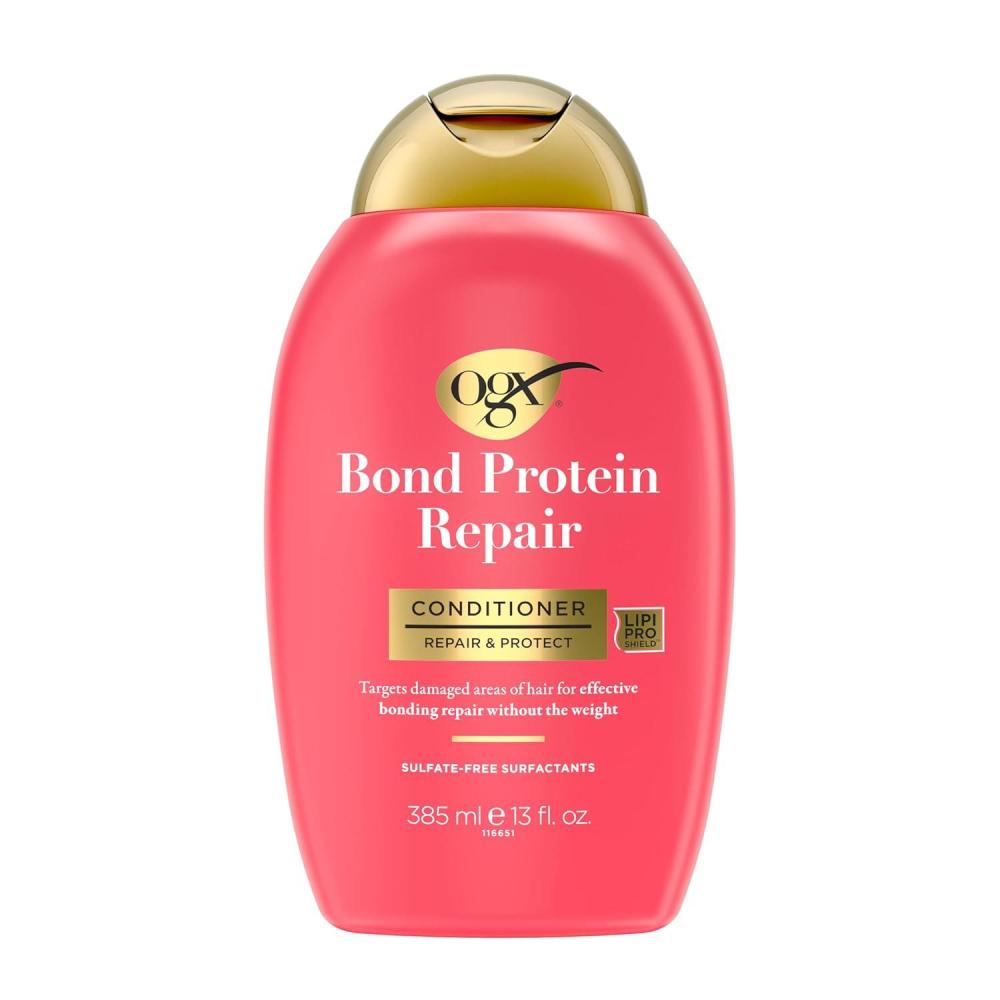 image:imageOGX Repair amp Protect Bond Protein Repair Conditioner Lightweight Conditioner Targets Damaged Areas of Hair Formulated without Parabens SulfateFree Surfactants 13 fl oz13 Fl Oz Pack of 1