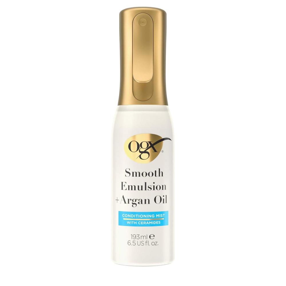 image:imageOGX Smooth Emulsion Argan Oil Conditioning Hair Mist Damage Repair Spray with Ceramides for 4x Smoother Hair for up to 48 Hours Without the Weight 450F Heat Protection 65 fl oz