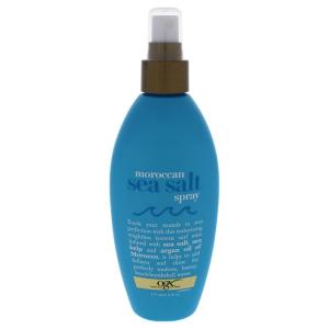 OGX Argan Oil of Morocco Hair-Texturizing Sea Salt Spray, Curl-Defining Leave-In Hair Styling Mist for Tousled Beach Waves and Textured Hold, Paraben-Free, Sulfate Surfactants-Free, 6 fl oz