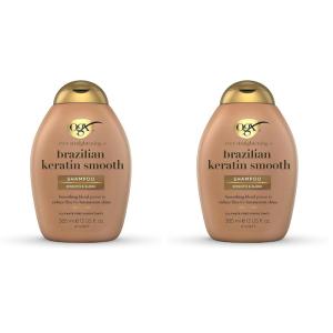 OGX Ever-Straight Brazillian Keratin Therapy Shampoo, 13 Ounce(13 Fl Oz (Pack of 2))