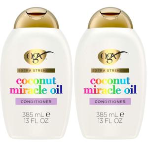 OGX Extra Strength Damage Remedy + Coconut Miracle Oil Conditioner for Dry, Frizzy or Coarse Hair, Paraben-Free, Sulfate-Free Surfactants, 13 Fl Oz(13 Fl Oz (Pack of 2))