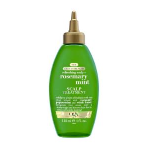 OGX Extra Strength Refreshing Scalp + Rosemary Oil Mint Dry Scalp Treatment, Peppermint & Witch Hazel Scalp Detox, Clarifying Leave-In to Help Remove Buildup and Refresh, Shiny Hair Finish, 4 fl oz(4 Fl Oz (Pack of 1))
