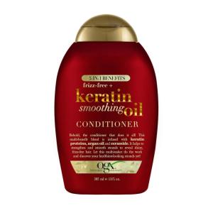 OGX Frizz-Free + Keratin Smoothing Oil Conditioner, 5 in 1, for Frizzy Hair, Shiny Hair, 13 Fl Oz(13 Fl Oz (Pack of 1))