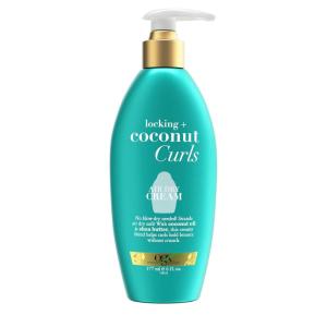 OGX Locking + Coconut Curls Air Dry Cream, No Parabens, 6 oz(6 Fl Oz (Pack of 1))