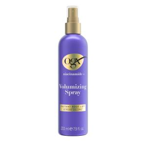 OGX Niacinamide + Volumizing Spray, Volumizing Hair Spray for an Instant Root Lift & 2X More Volume*, Light Hold Blowout for Fine, Flat Hair, Paraben-Free Styling, 7.9 fl. oz